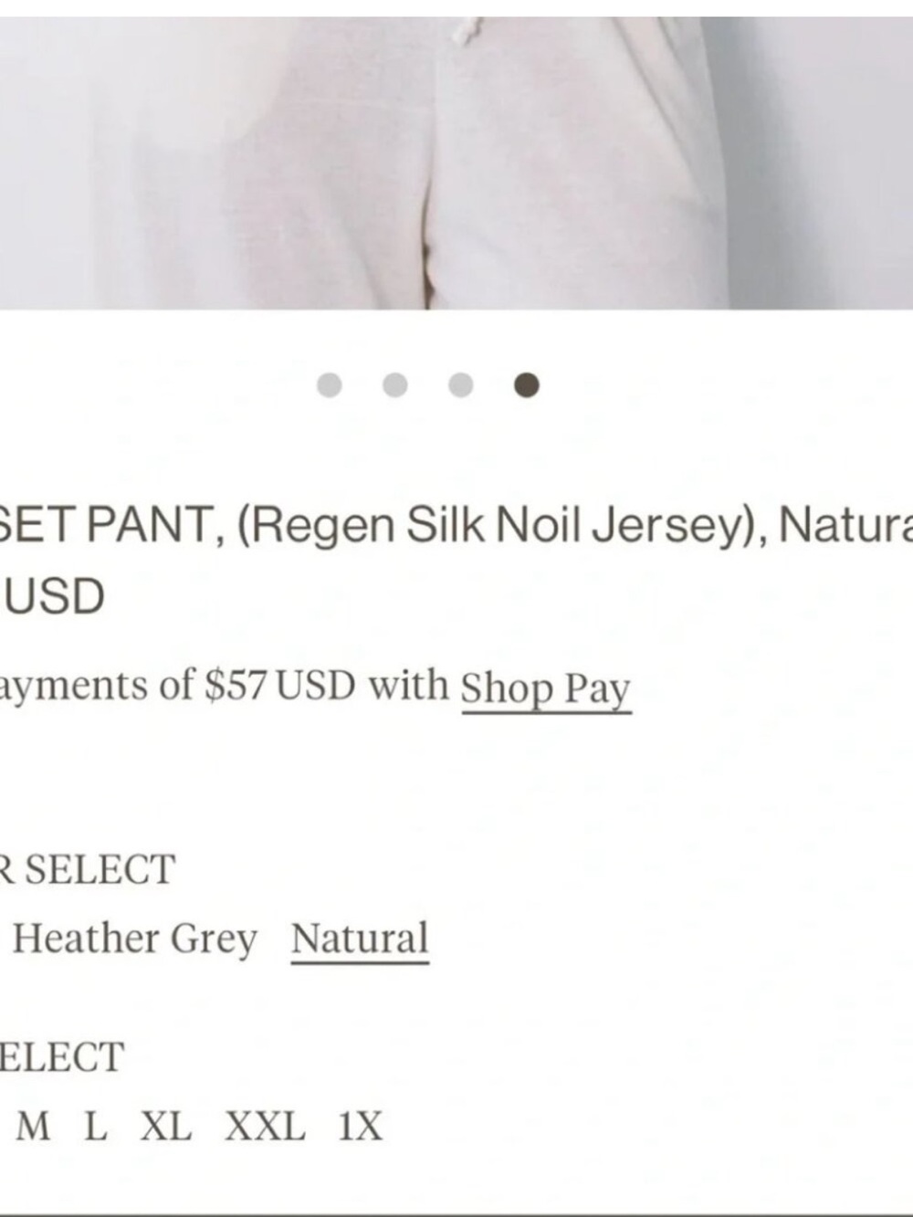 OZMA Sunset Pant, Regent Silk Noil, Heather Grey - Picture 3 of 5